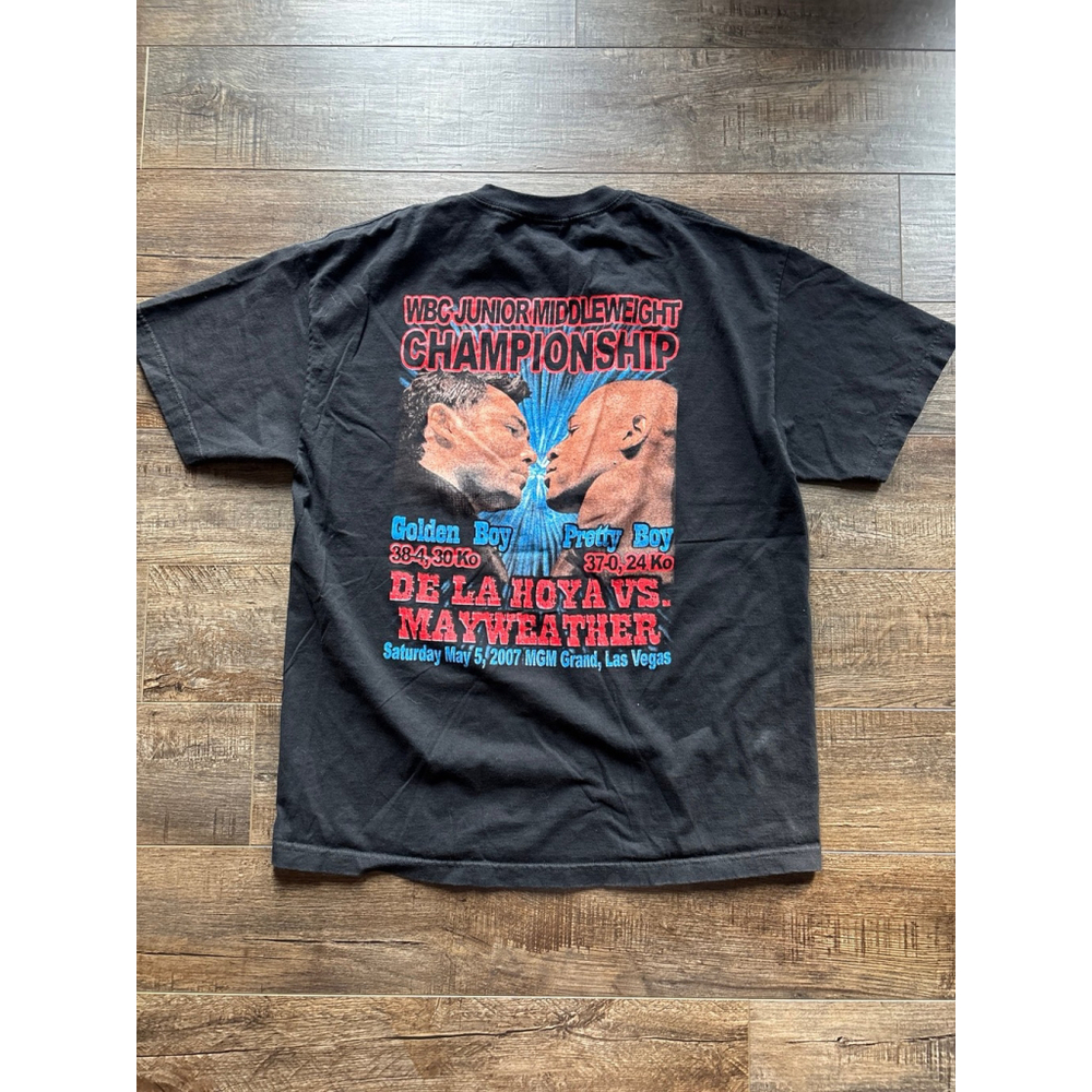 VTG 2007 AAA mayweather vs de la Hoya promo tee XL - Picture 2 of 3